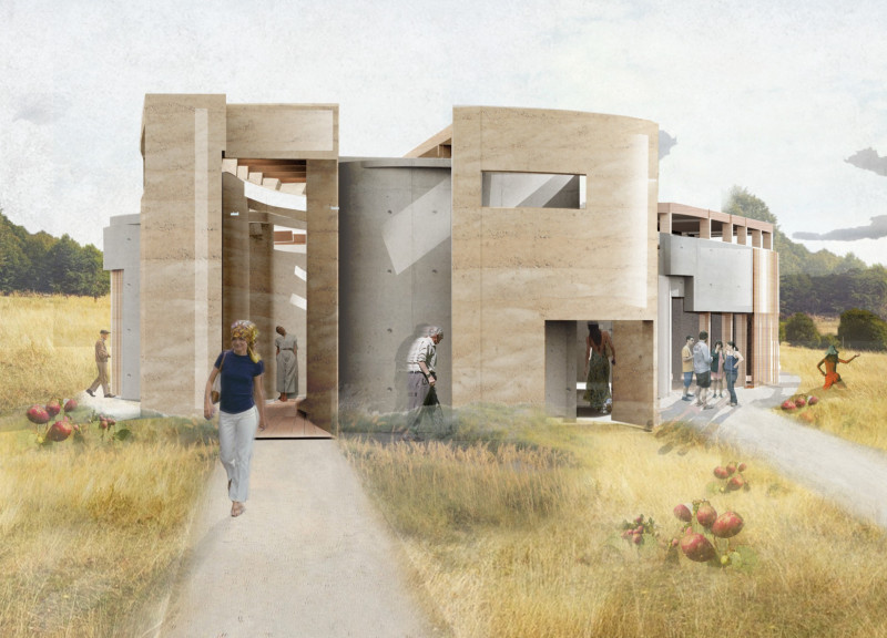 Rammed Earth Structures Fostering Community Engagement Through Spiral Geometry