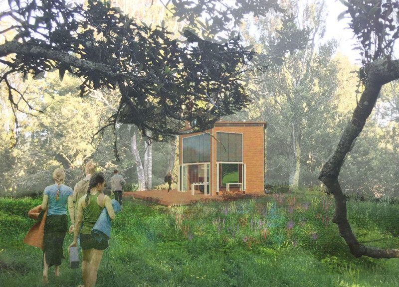 Hexagonal Retreat Built from New Zealand Timber and Bluestone for Meditative Reflection