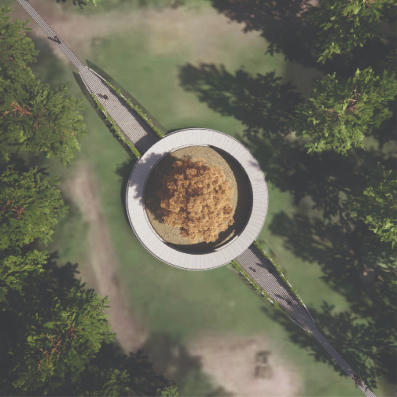 Translucent Marble Niches Within an Eternal Garden Setting