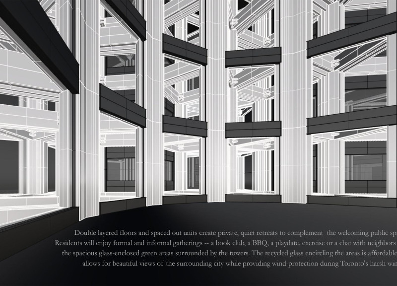 Recycled Glass Enclosures and Shared Green Spaces in Affordable Modular Housing