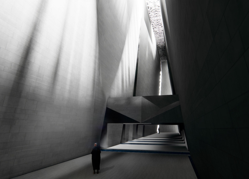 Exploring Distorted Realities Through Skylights in a Commemorative Space