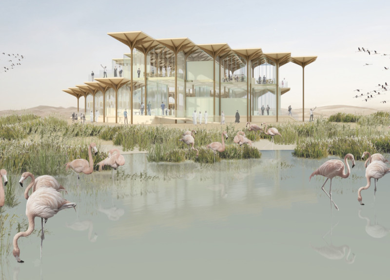 Floating Canopies with Gfrc and Glass Amidst Wetland Landscapes