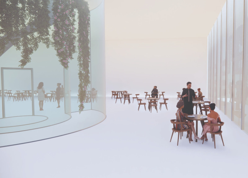 Thermal Efficiency with Double Façade and Vertical Green Spaces in Community Hub