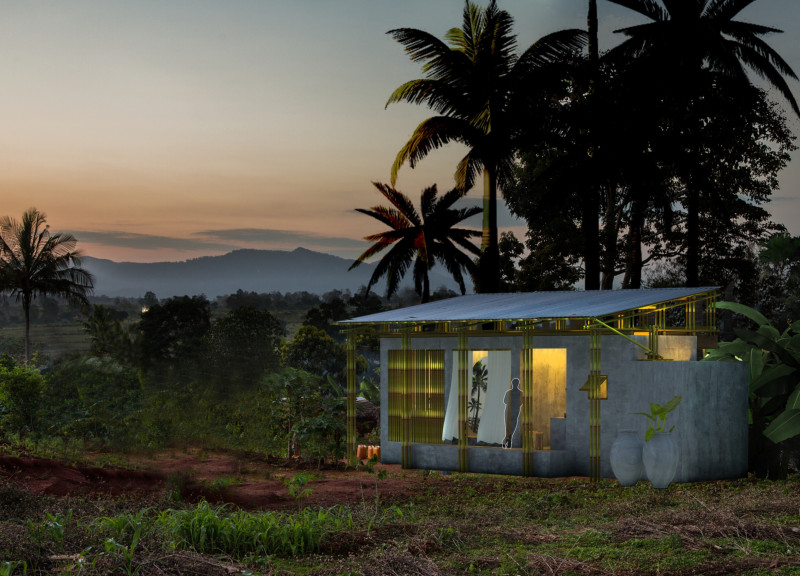 Bamboo Retreat Elevated Above Nature with Rattan Accents
