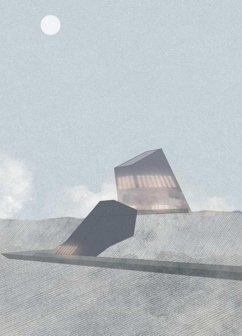 Charred Wooden Shingles Enveloping a Community Hub Crafted with Cross-Laminated Timber Panels