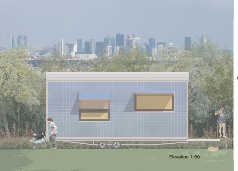 Train Roof Home with Rainwater Recovery and Flexible Spaces