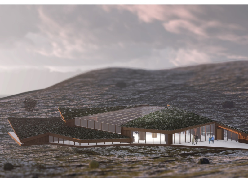 Sustainable Spaces with Green Roof and Second-Hand Exchange Focus