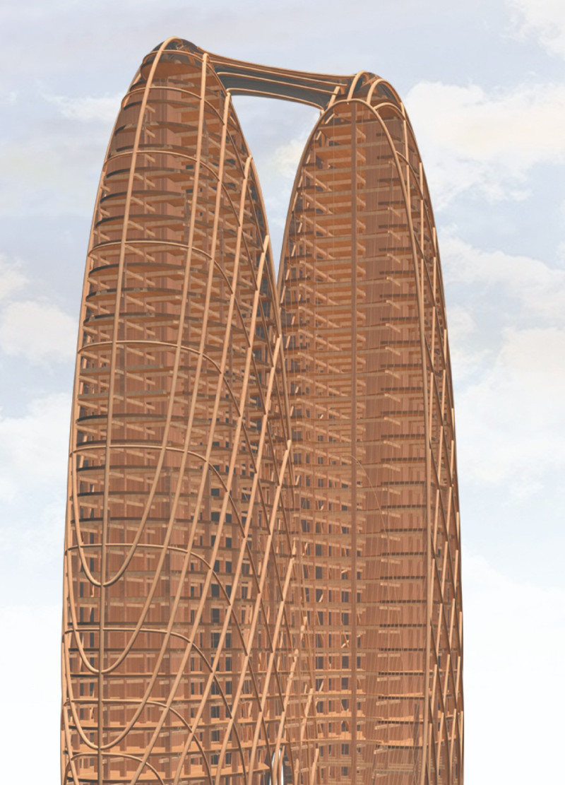 Timber Towers Featuring Smart Agriculture and Natural Ventilation