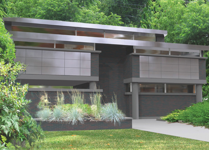 Backlane Housing with Rigid Insulation and Clerestory Windows