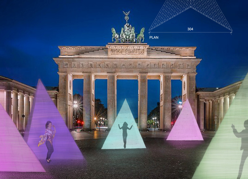 Luminous Pyramids Harnessing Solar Energy in Community Spaces