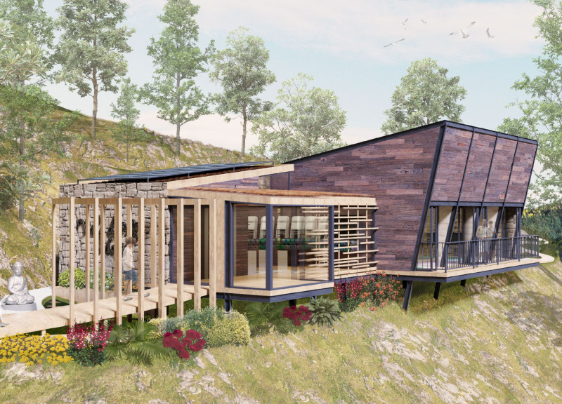 Contemplative Retreat Wrapped in Stone and Azulejos