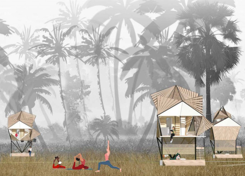 Crafting Treetop Retreats with Lightweight Local Materials