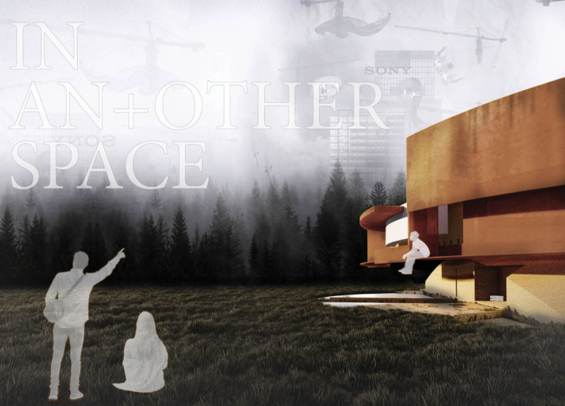 Corten Steel Halo over Reflective Pond in Contemplative Memorial