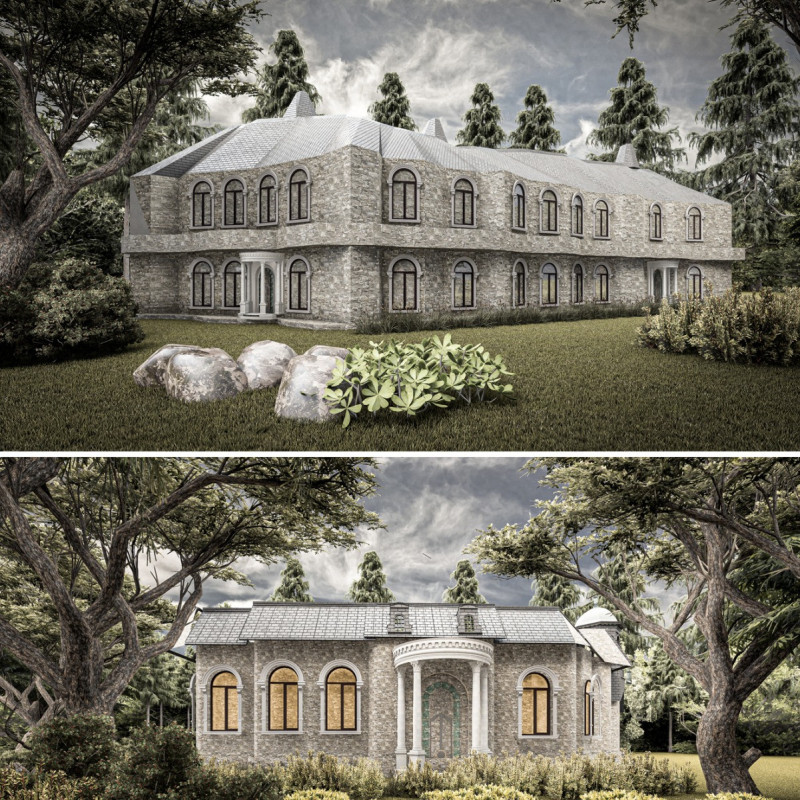 Catenary Arches and Organic Ornamentation in an Artist Residence