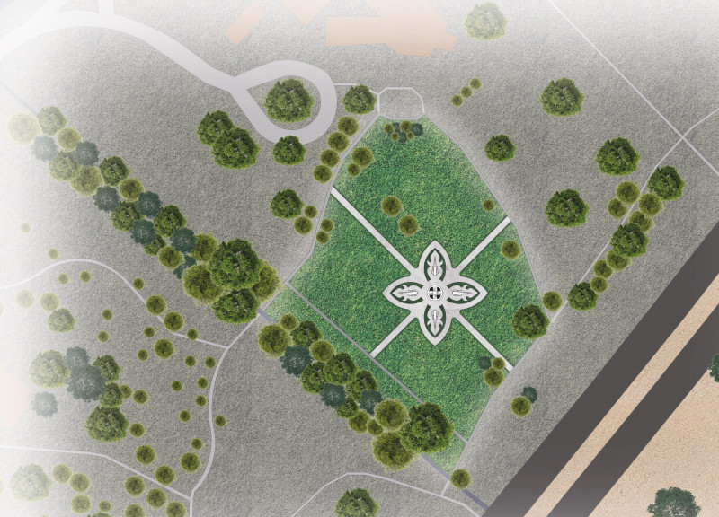 Granite Blocks and Water Features Creating a Reflective Space for Remembrance