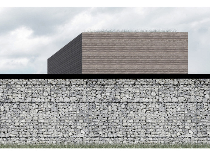 Gabion Walls and Corten Steel Gateway Define a Sustainable Winery Experience