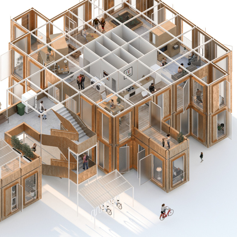 Flexible Capsule Living with Slideable Glass and Vinyl Features