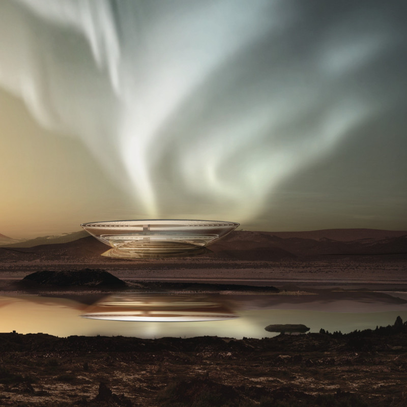 Crystal Palace Greenhouse Overlooking Iceland's Wilderness