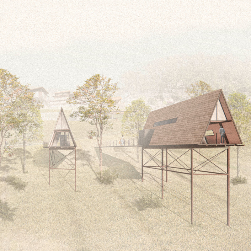 Floating Cabins of Local Wood Offering Intimate Meditation Retreats