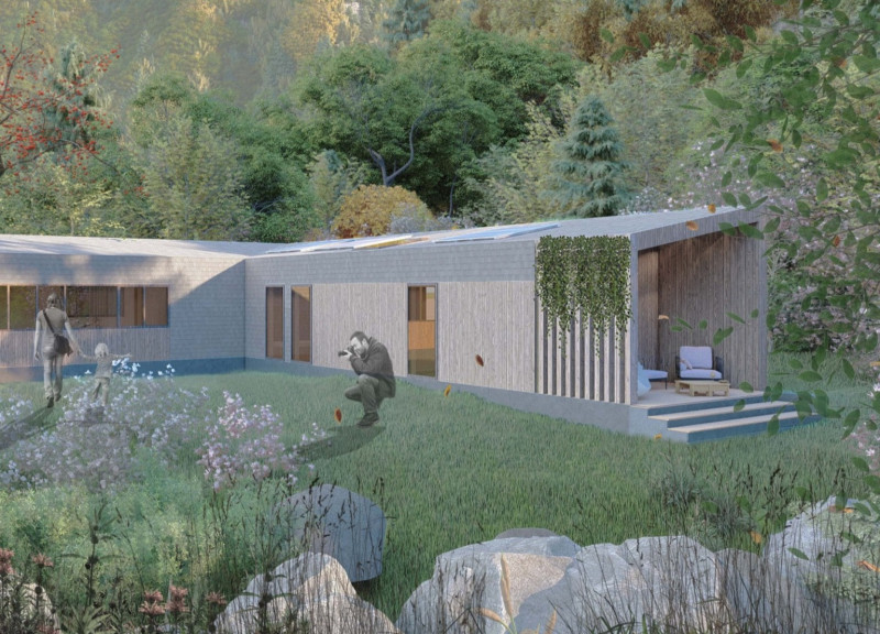 Natural Light and Modular Spaces Enhanced by Clay Plates and Wood Bracing