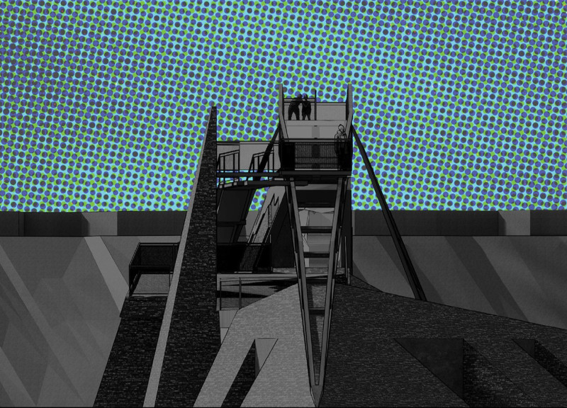 Interactive Centre Embracing Geothermal Design with Corten Steel and Coarse Stone