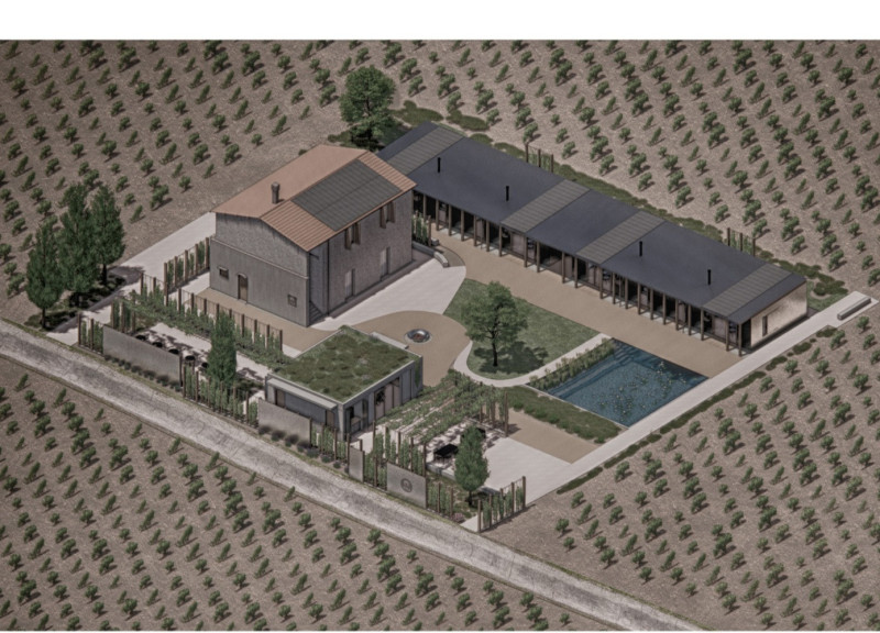 Galvanized Metal Retreat Enhancing Umbrian Countryside Experiences