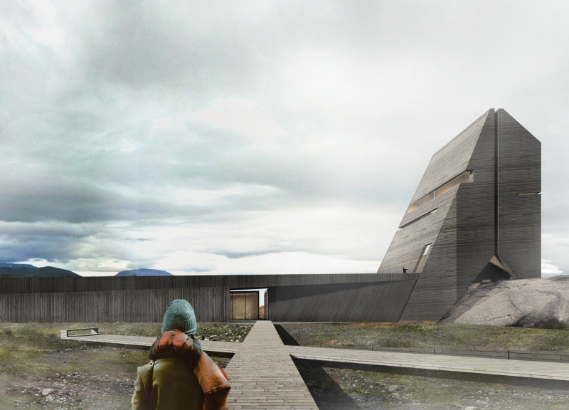 Tectonic Monolith Embracing Geothermal Dynamics and Rainwater Harvesting