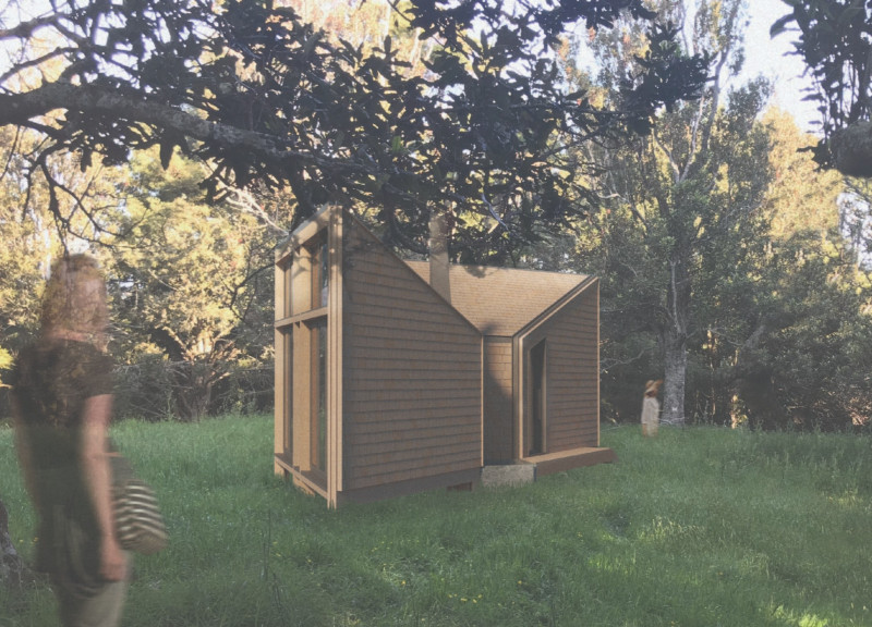 Half-Cylinder Cabin with Radiata Pine and Cedar Roofing for Mindful Living