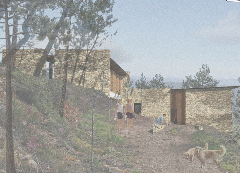 Rammed Earth Forms and Dry Stone Walls Enhancing Valley Retreat