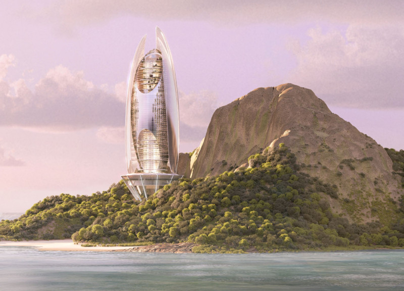 Curvilinear Skyscraper Crafted with Sustainable Timber and Green Facades Promoting Community Living