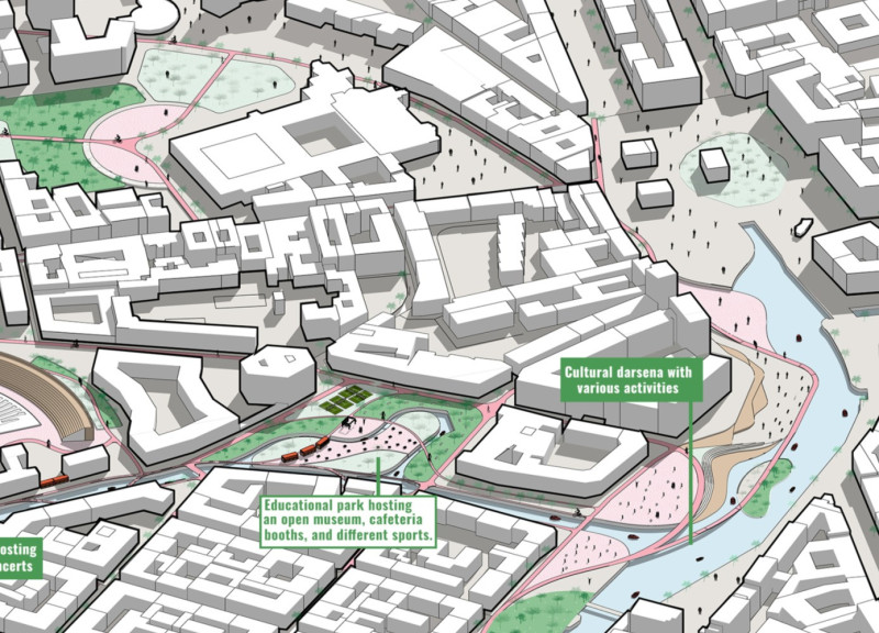 Community Spaces Integrated with Historical Waterways