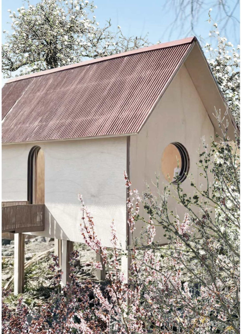 Elevated Birdhouses of Wood Embracing Nature and Privacy