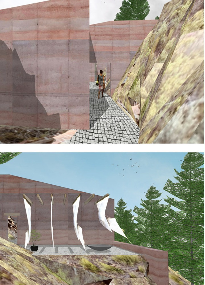 Terracotta Breezeblocks and Rammed Earth Create a Retreat in Nature