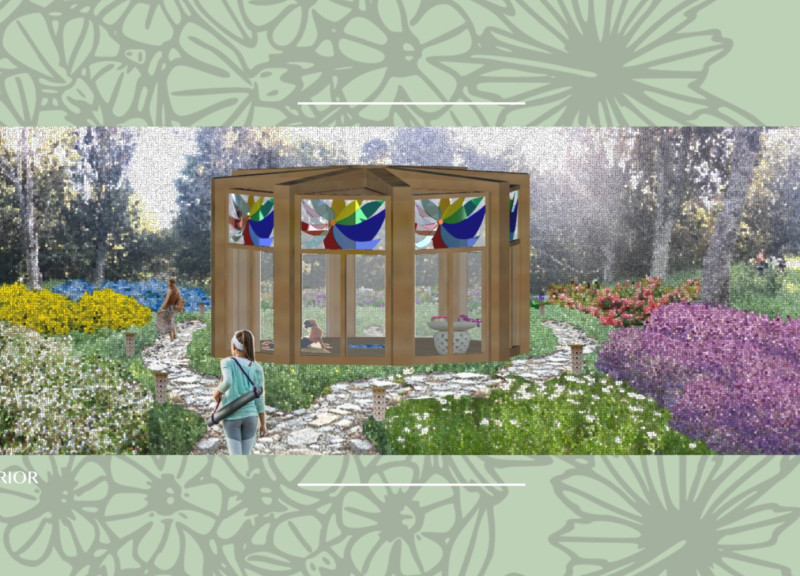 Timber Structure Embracing Sacred Geometry for Flower Essence Meditation