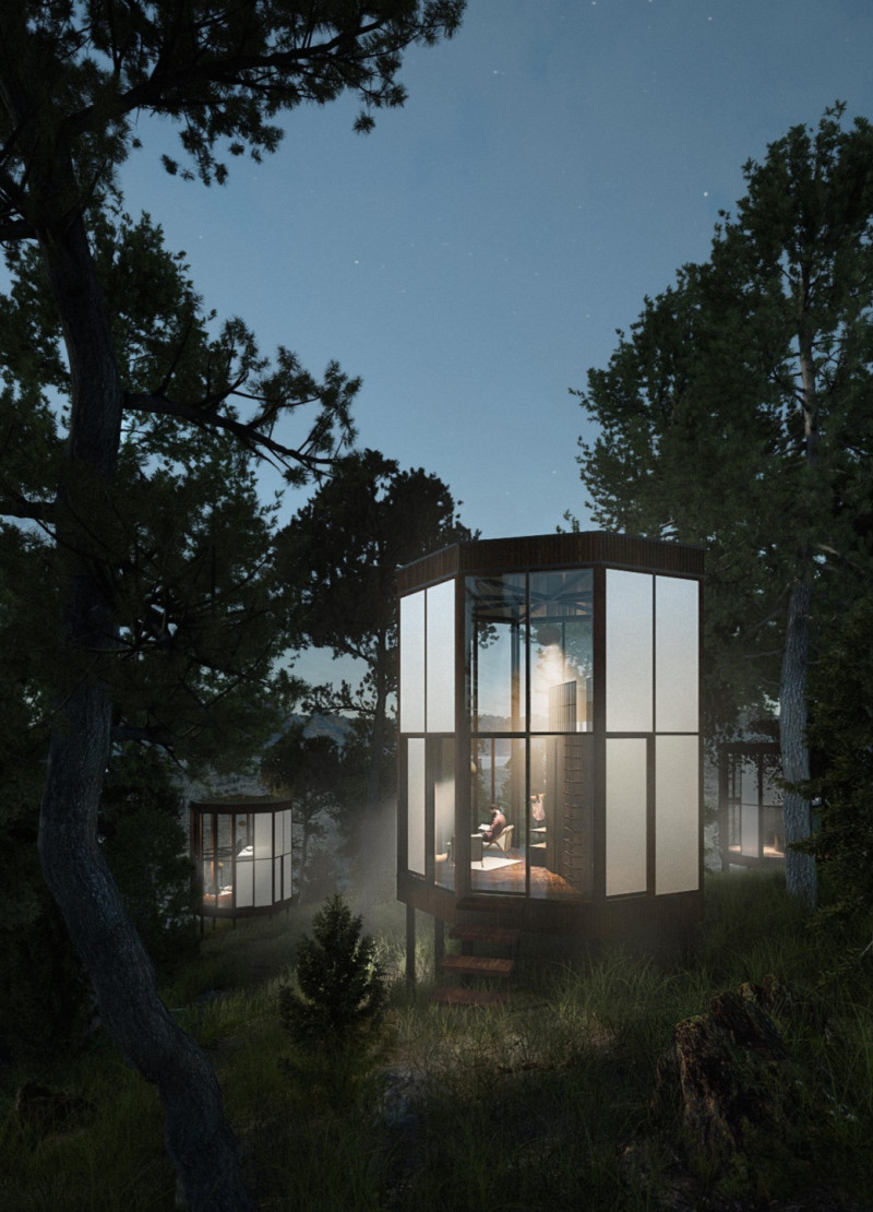 Timber-Frame Retreat with Smart Glass and Solar Integration