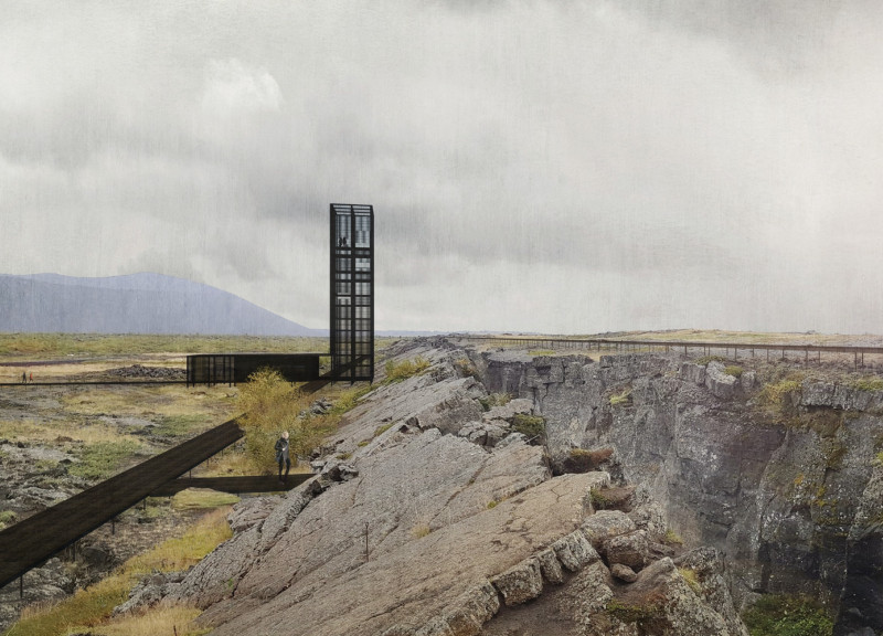 Pine Tar Clad Observation Tower Embracing Nature Through Modular Design
