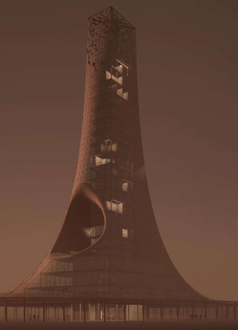 Textile Facade and Natural Ventilation in a Mixed-Use Urban Tower