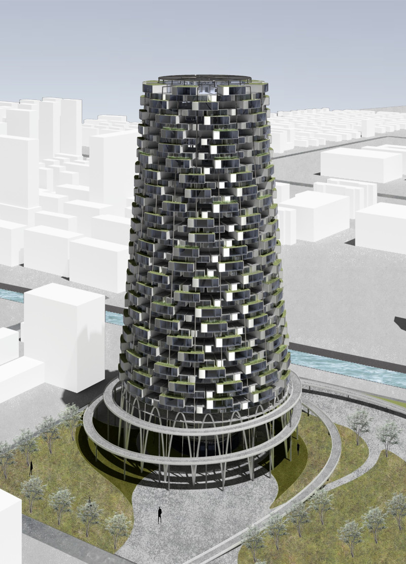 Bicycle Lane Integration with Concentric Community Spaces