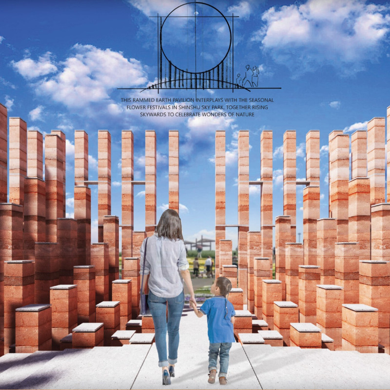 Celebrating Natural Growth Through Rammed Earth and Concrete Structures