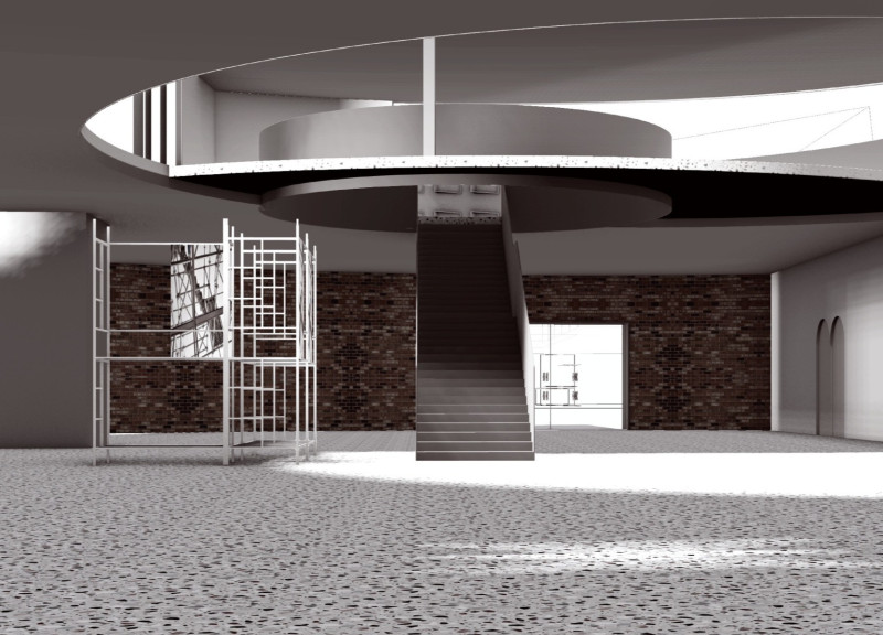 Olive Oil Production Integrated with Stone Slates and Scaffolding in Community Spaces