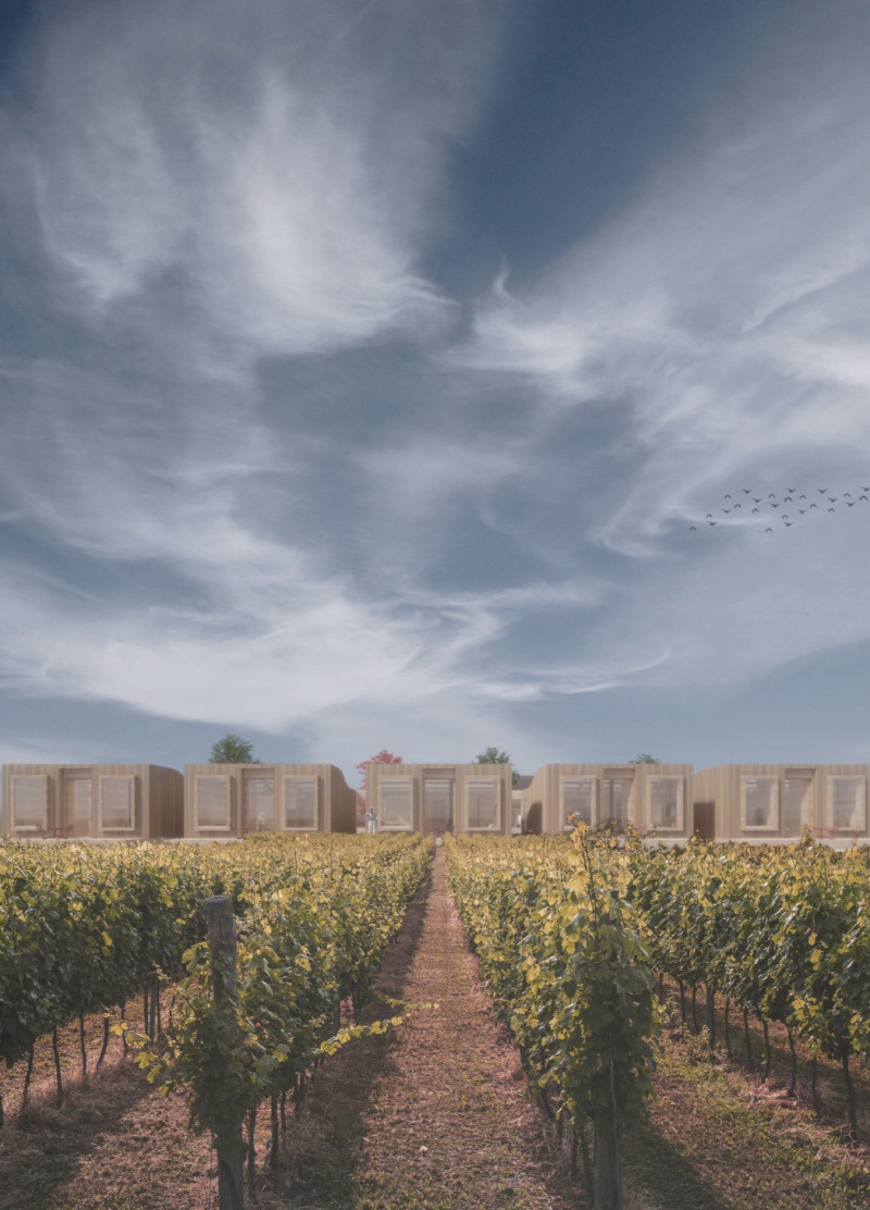 Repurposed Bricks and Wooden Structures Nestled in the Umbrian Landscape