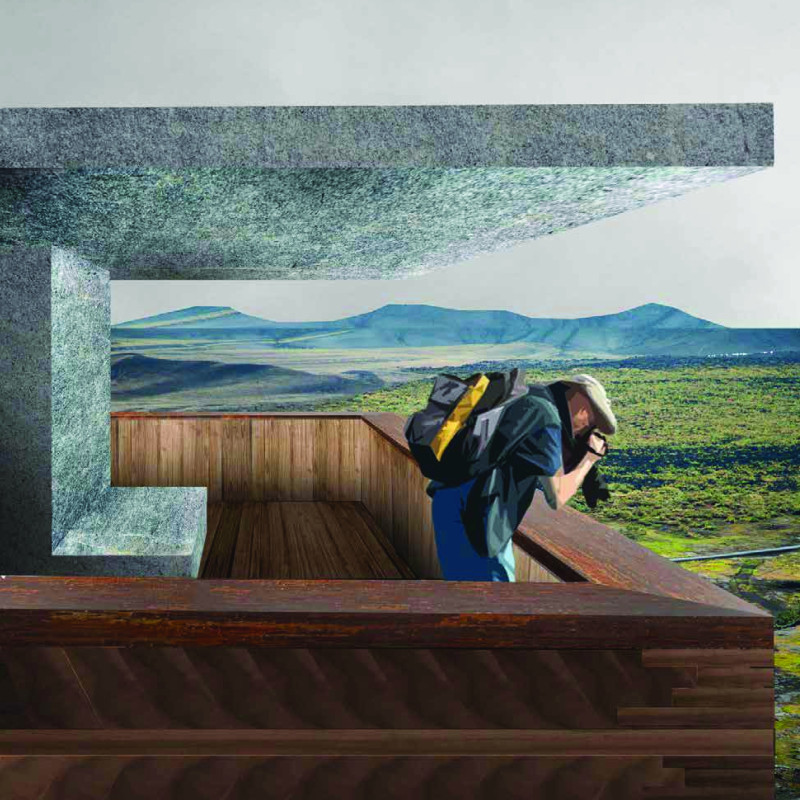 Rammed Earth and Lava Stone Pathways Enhancing Geological Experience