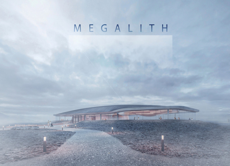 Rammed Earth Visitor Center Embracing Volcanic Rock and Natural Landscape