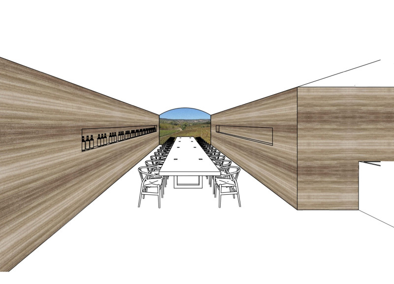 Rammed Earth Structure Embraces Scenic Vineyards with Communal Gathering Space