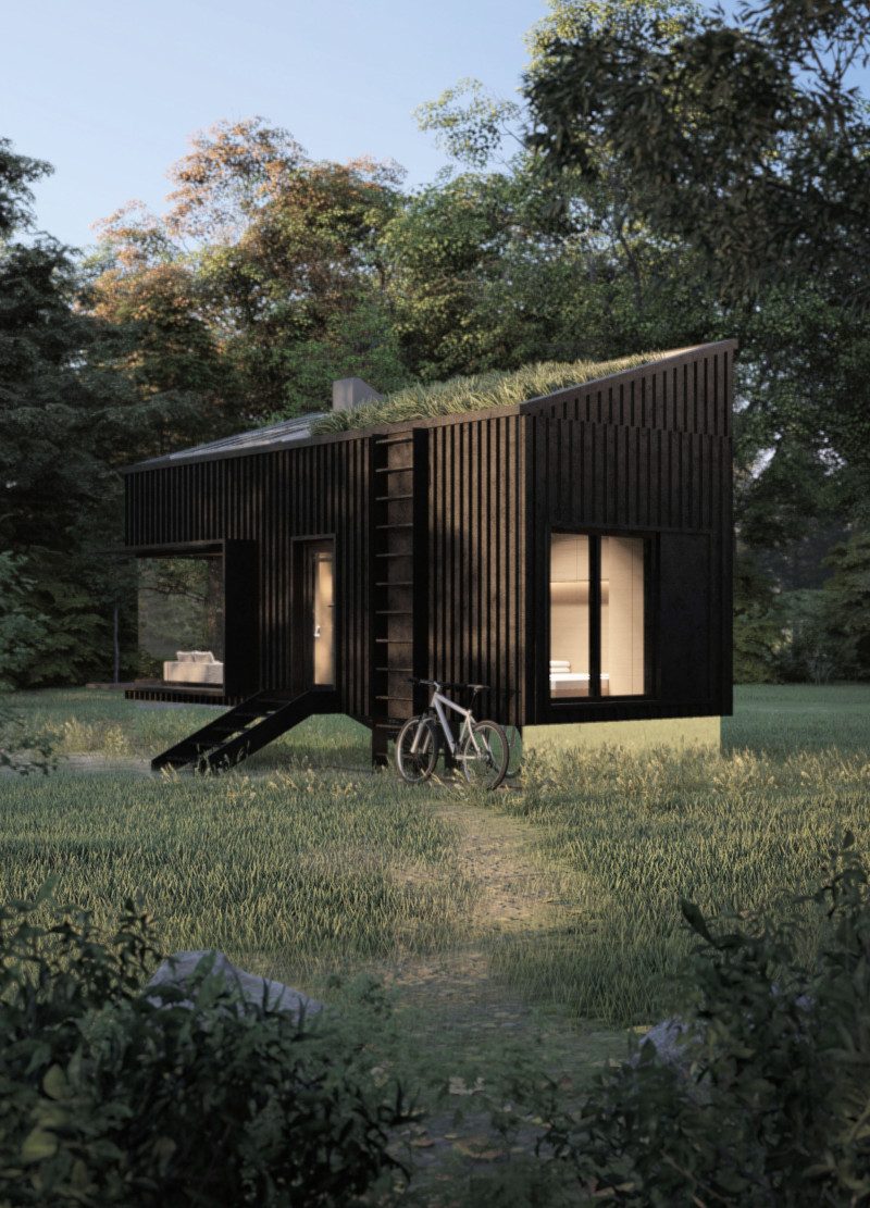 Recycled Enviroboard and Ecosteel Form Compact Sustainable Micro Dwelling