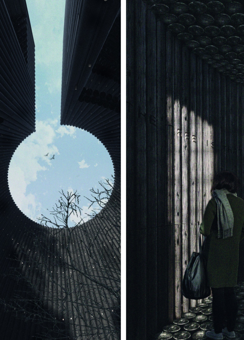Exploring Natural Textures with Fence Posts in a Tree-Inspired Pavilion