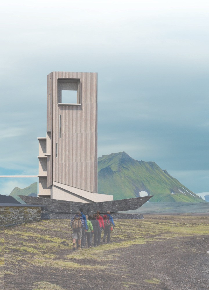 Tectonic Towers Made from Lava Stone Integrating Nature and Culture