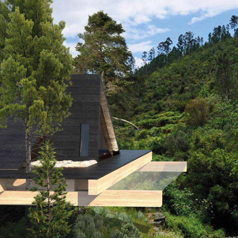 Charred Wooden Shingles and Cross-Laminated Timber Create a Dynamic Retreat Emphasizing Nature Interaction