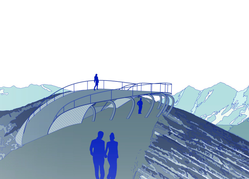 Recycled Planks and Boulder-Connected Fins Framing Iceland's Volcanic Landscape