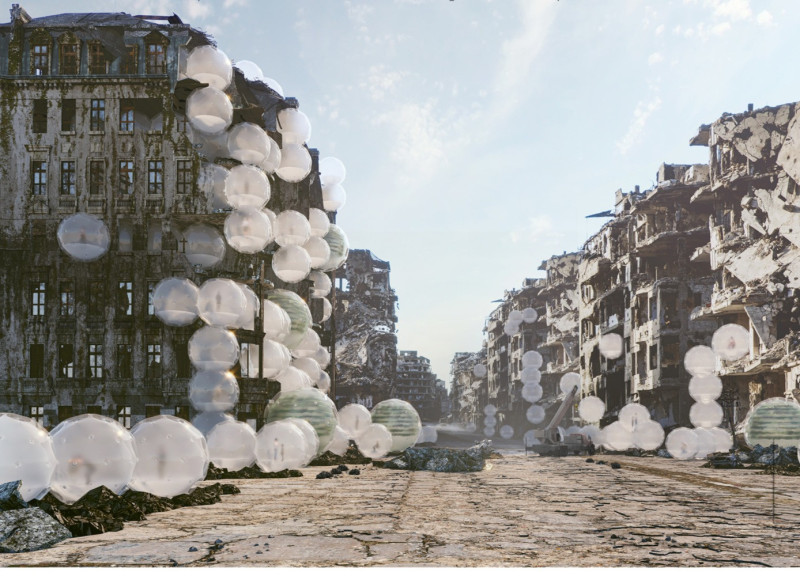 Pneumatic Habitat with Etfe Membranes Supporting Community Resilience